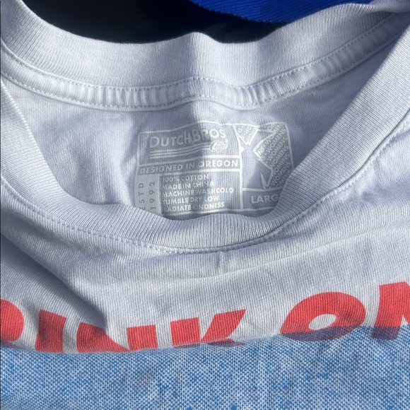 Dutch Bros White and Blue Graphic Tee - Picture 2 of 2